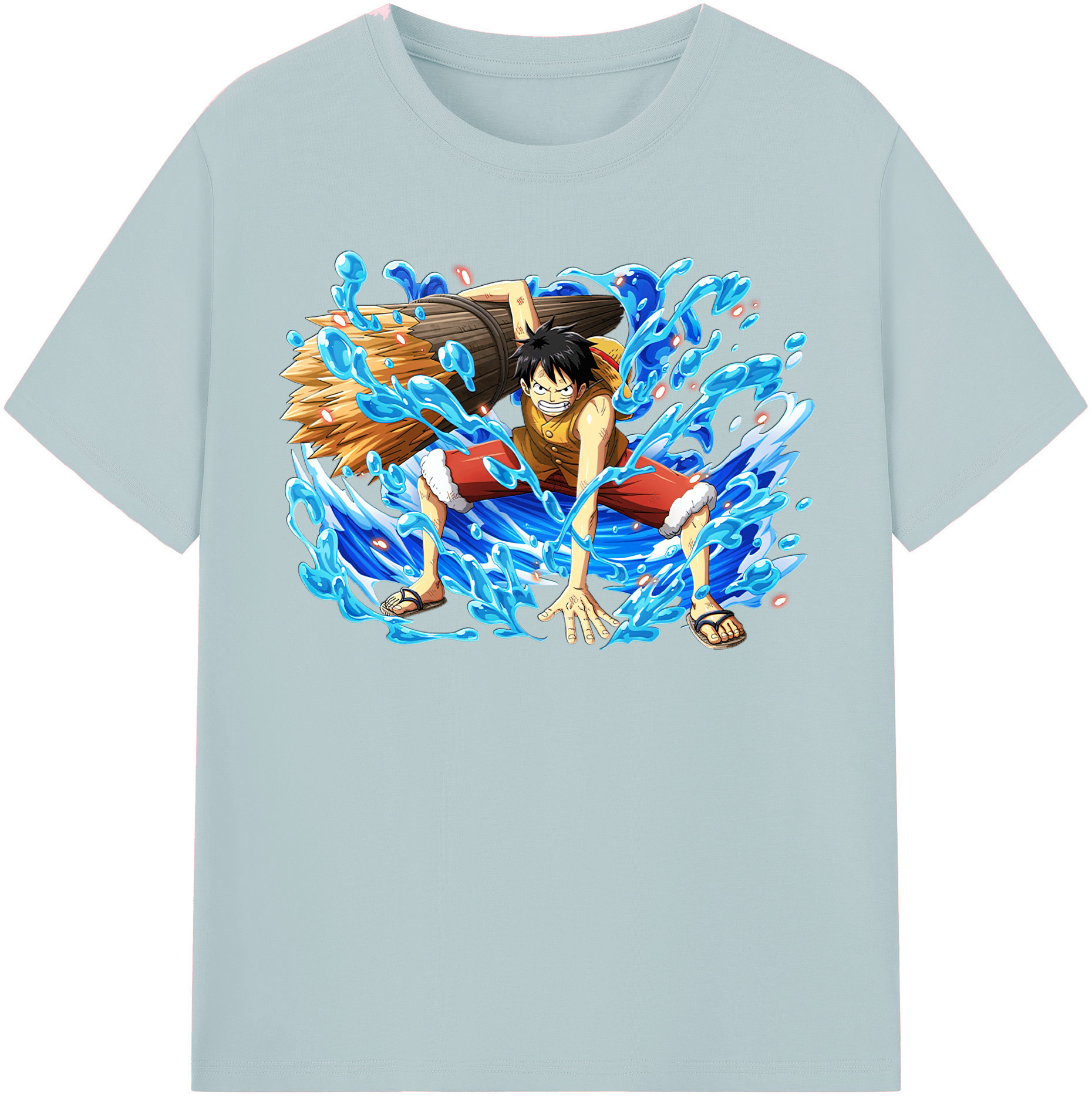 ワンピース モンキー・D・ルフィ ONE PIECE Monkey D. Luffy 綿100％半袖Tシャツ（フロントプリント）